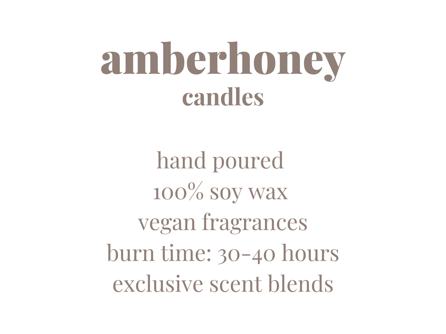 400g amber & honey soy wax candle (3 wick)
