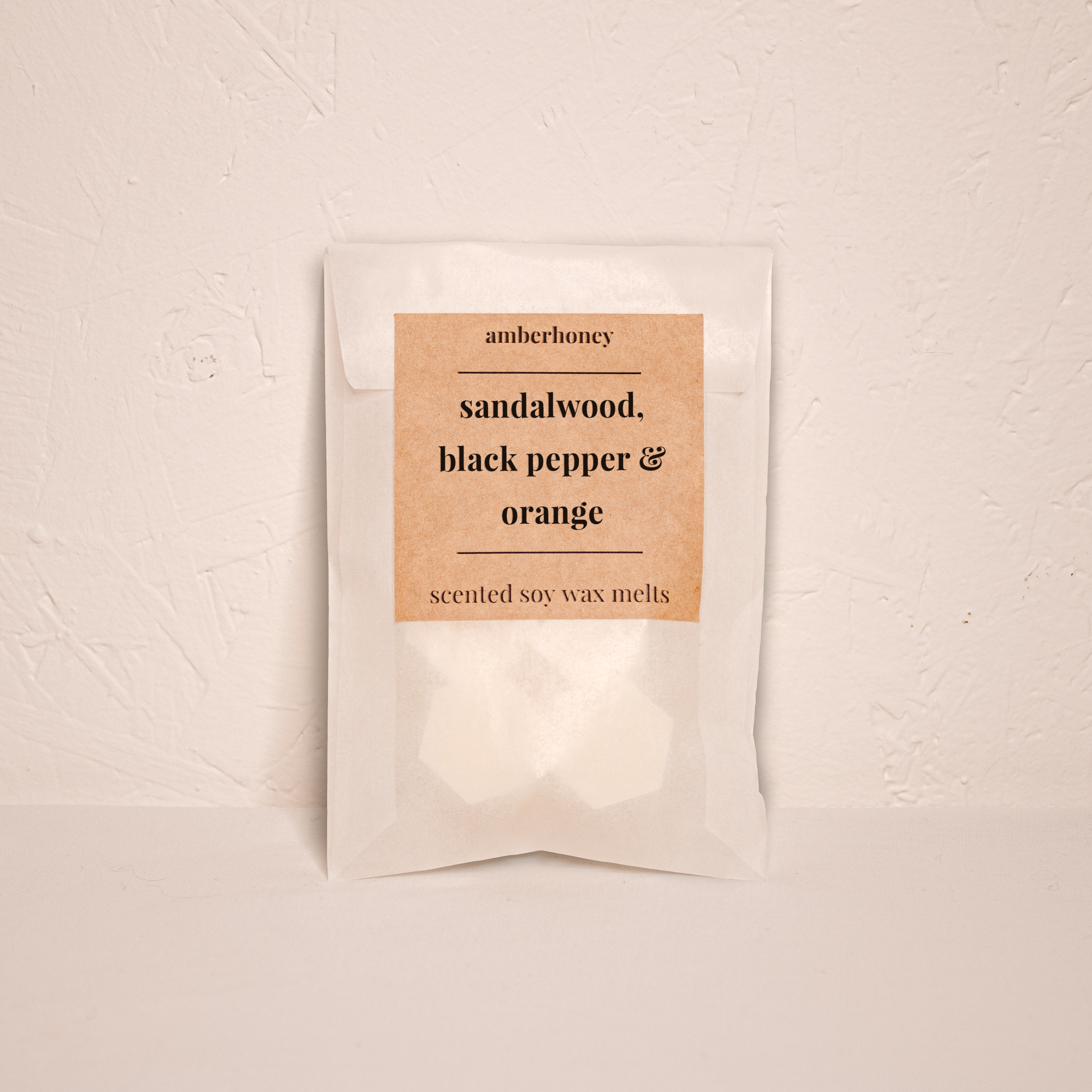 sandalwood, black pepper & orange soy wax melts