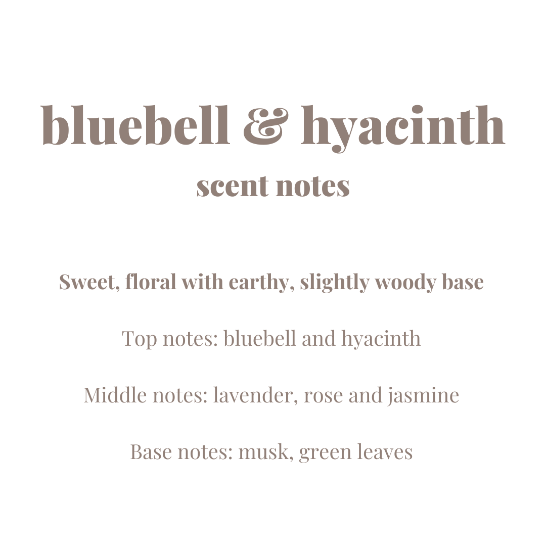 400g bluebell & hyacinth soy wax candle (3 wick)