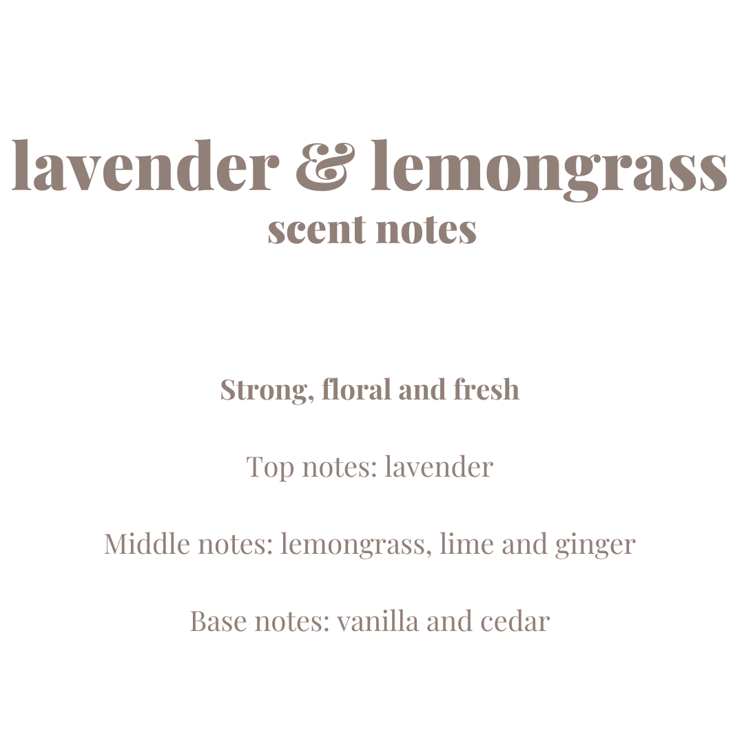 150g lavender & lemongrass soy wax candle