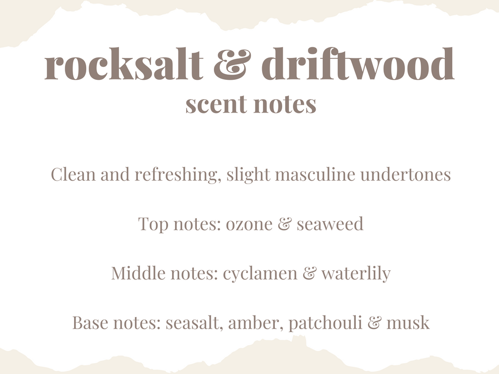 60g rocksalt & driftwood soy wax travel candle