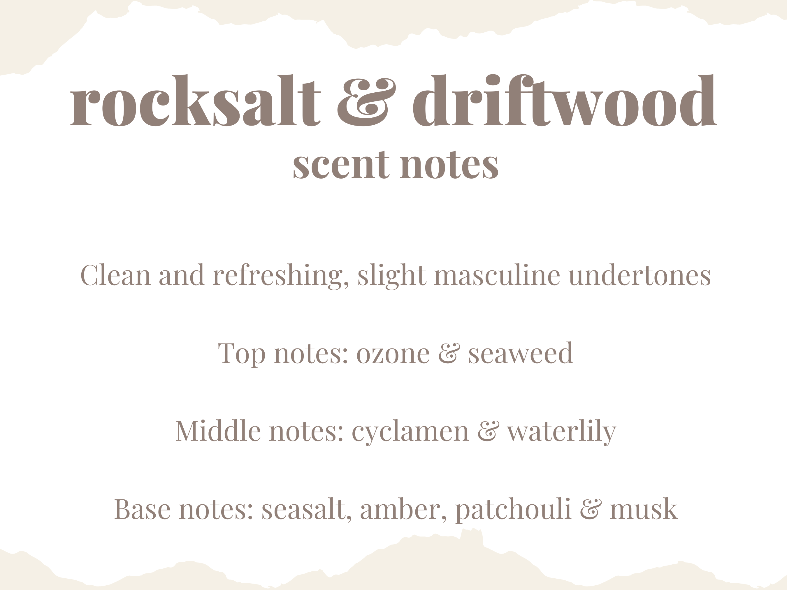 60g rocksalt & driftwood soy wax travel candle