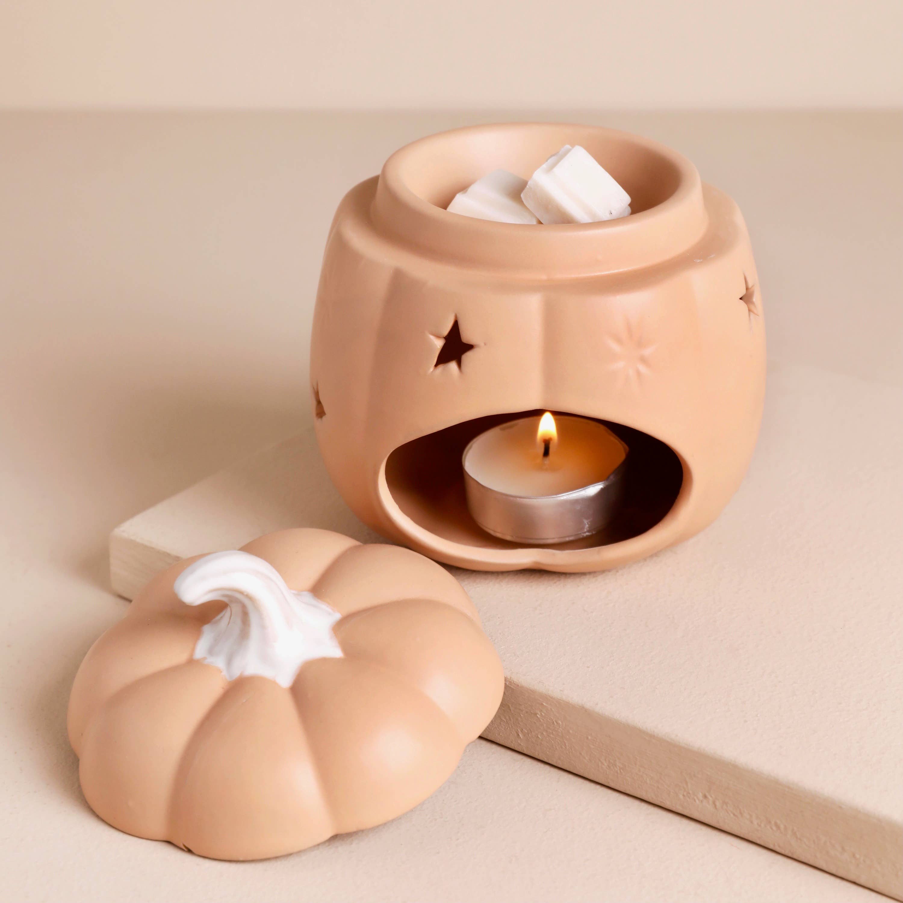Ceramic Pumpkin Starry Wax Warmer -Not available to EU
