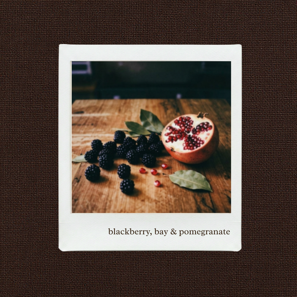 blackberry, bay & pomegranate soy wax travel candle