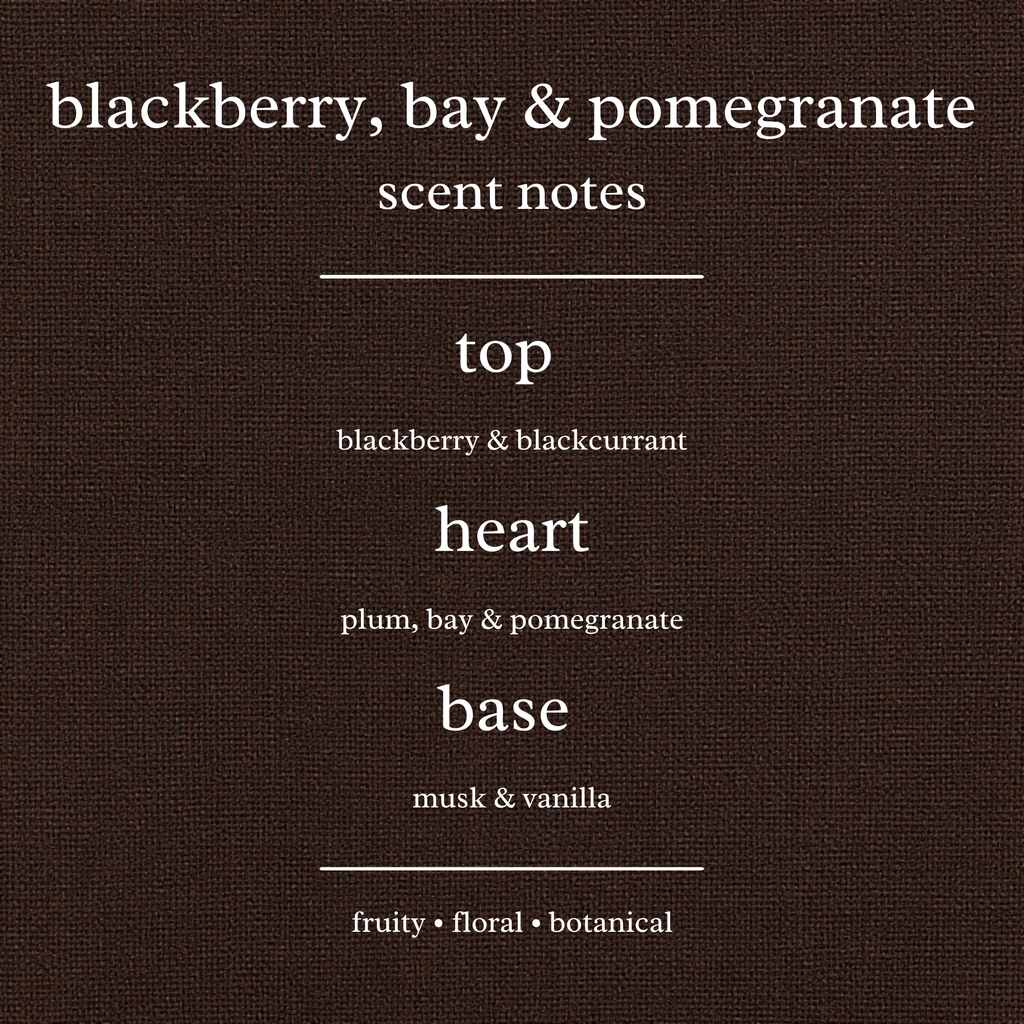 Scent Notes For Blackberry, Bay & Pomegranate Candles & Wax Melts