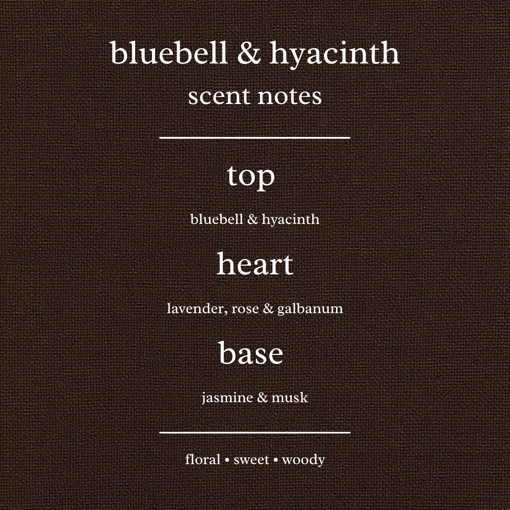 Scent Notes For Bluebell & Hyacinth Candles & Wax Melts