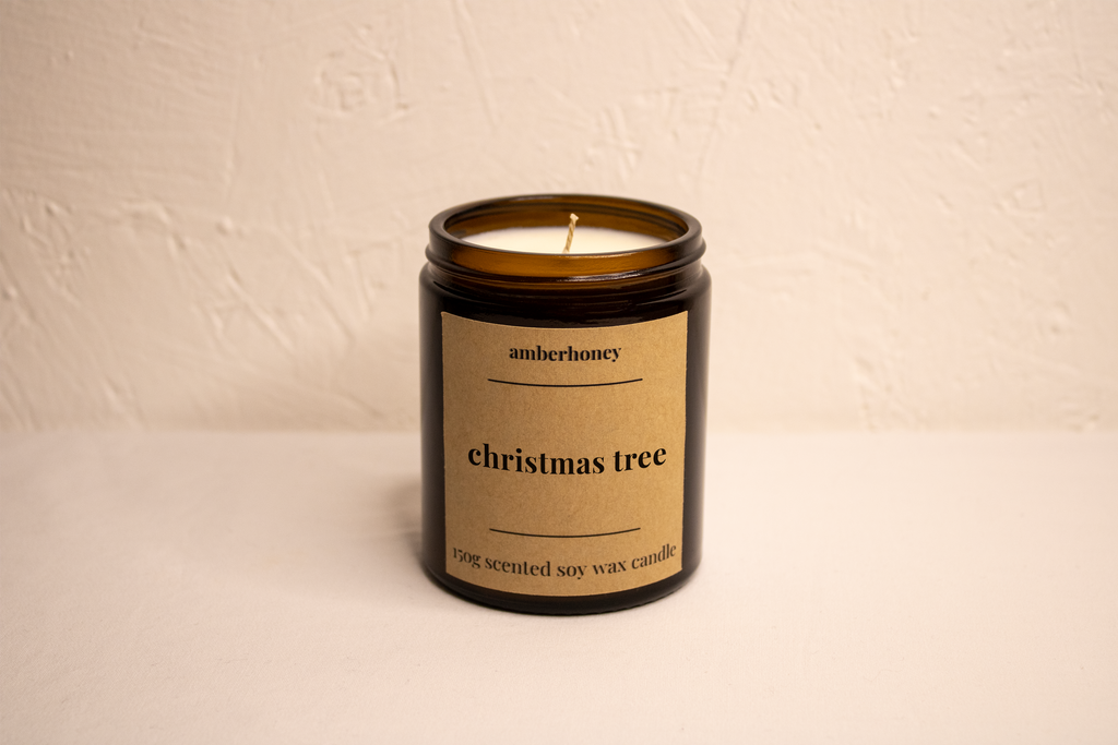 christmas tree soy wax classic candle