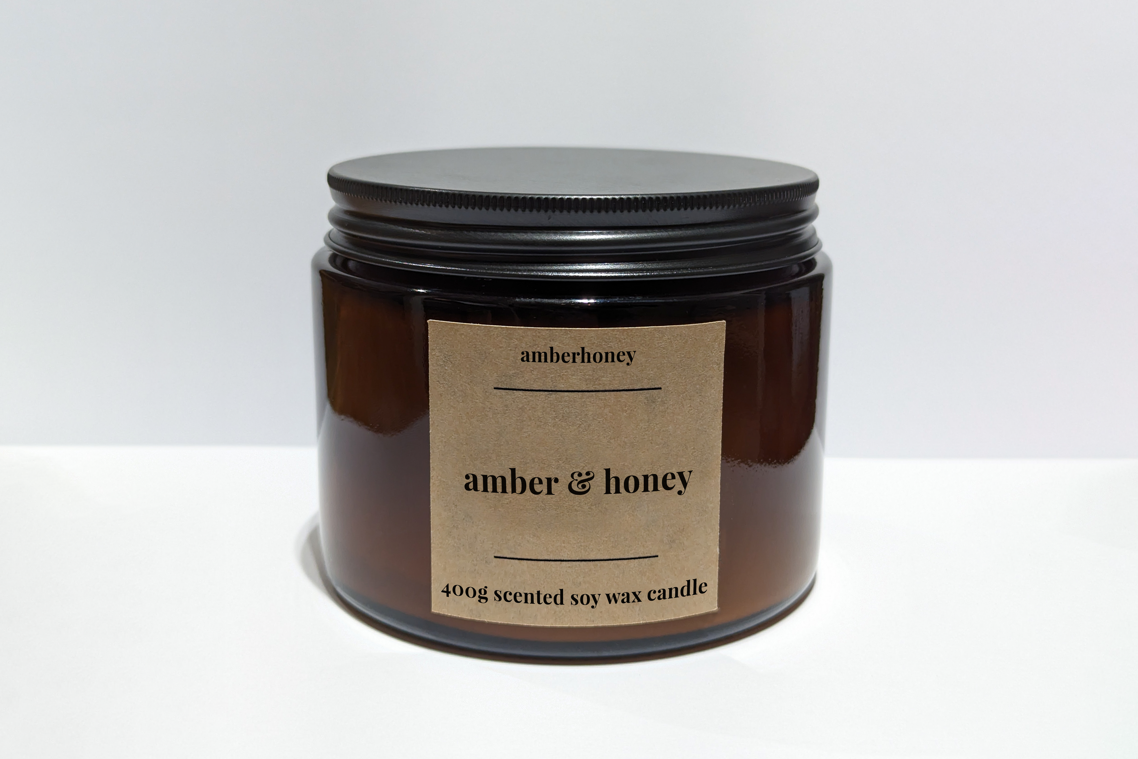 400g amber & honey soy wax candle (3 wick)