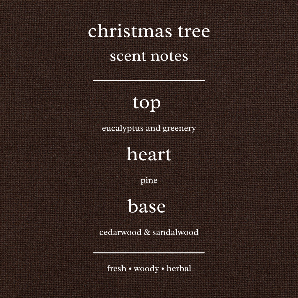 Scent Notes For Christmas Tree Candles & Wax Melts