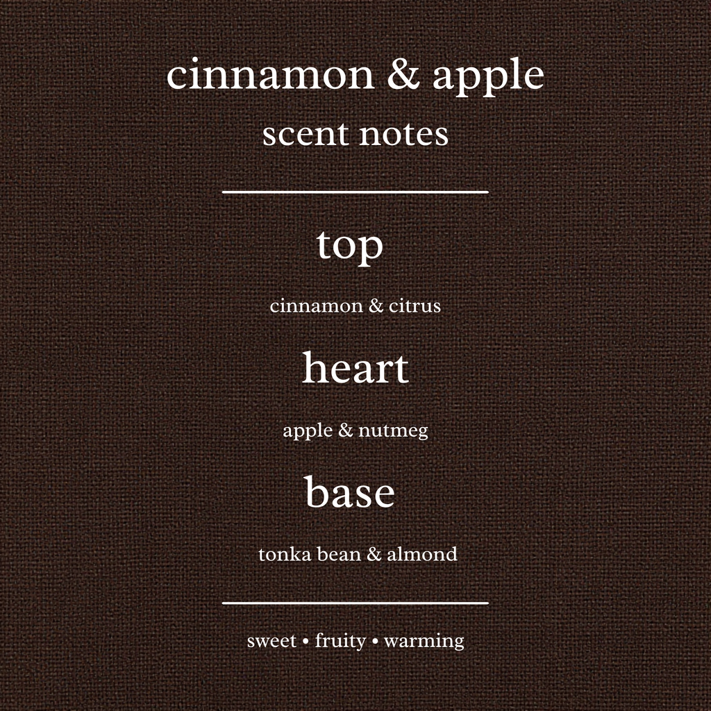 Scent Notes For Cinnamon & Apple Candles & Wax Melts