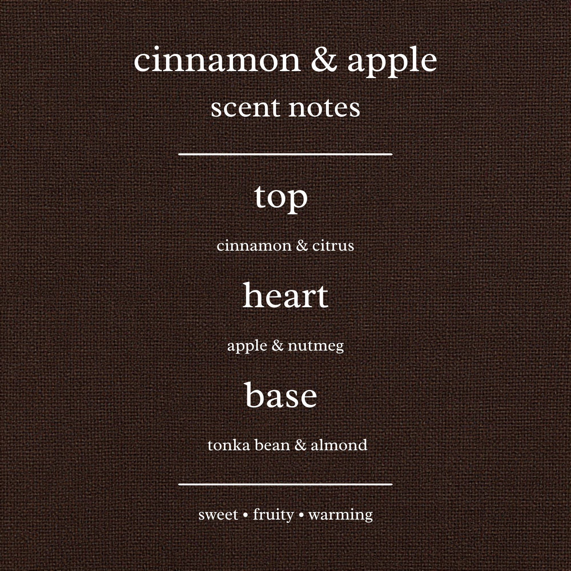 Scent Notes For Cinnamon & Apple Candles & Wax Melts