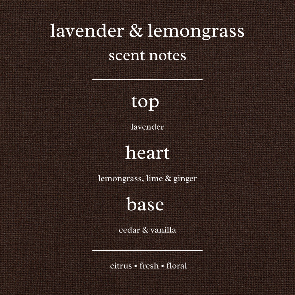 Scent Notes For Lavender & Lemongrass Candles & Wax Melts