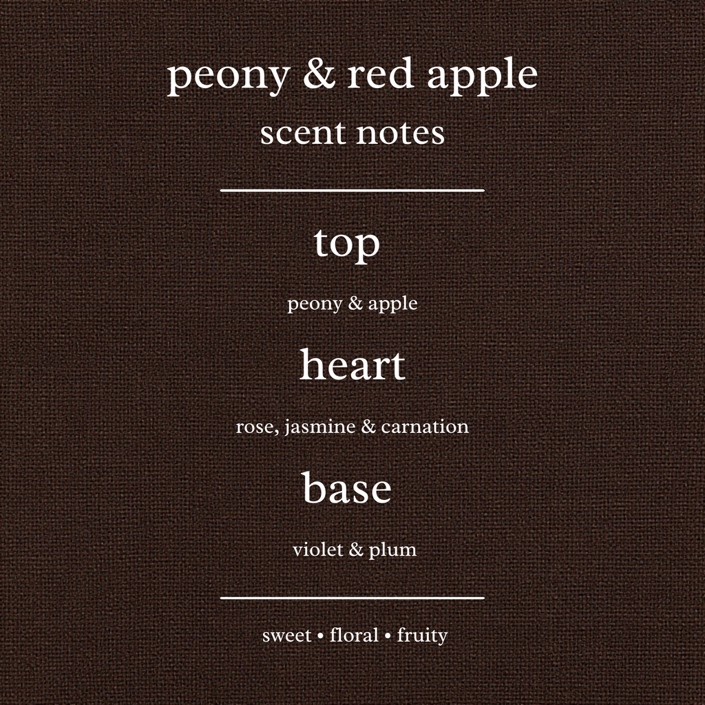 Scent Notes For Peony & Red Apple Candles & Wax Melts