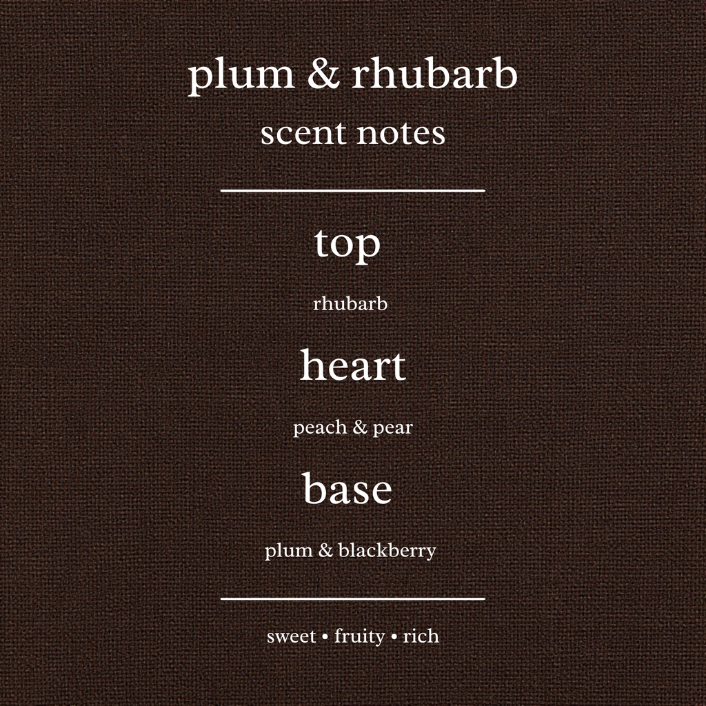 Scent Notes For Plum & Rhubarb Candles & Wax Melts