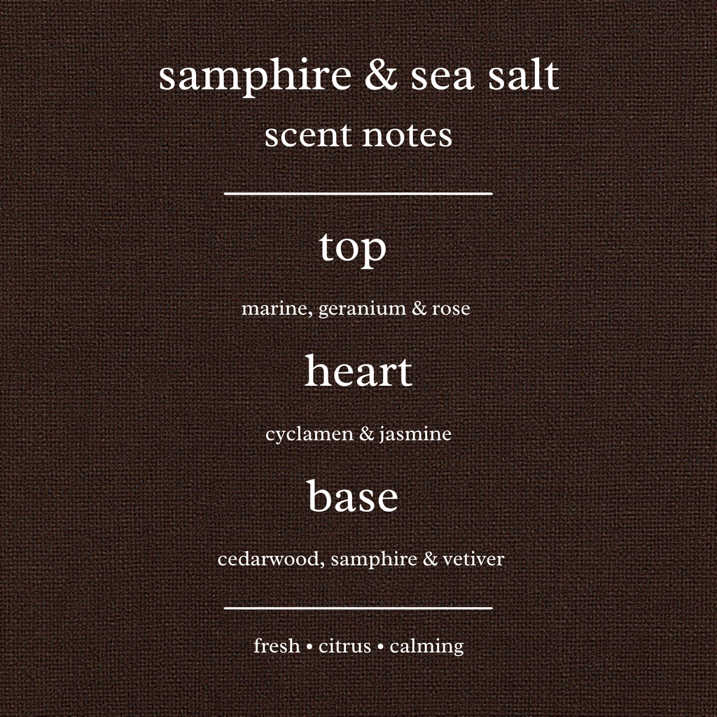 Scent Notes for Samphire & Sea Salt Candles & Wax Melts