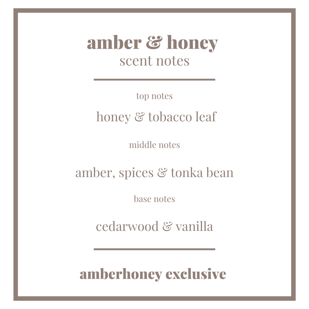 60g amber & honey soy wax travel candle