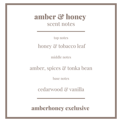 amber & honey soy wax travel candle