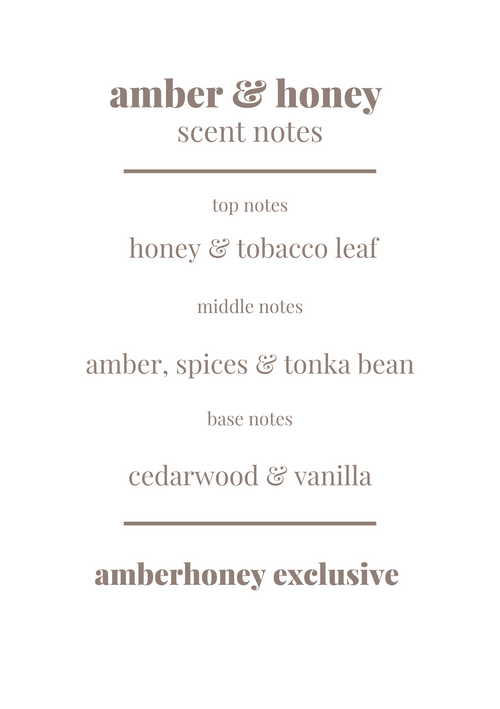 150g amber & honey soy wax candle