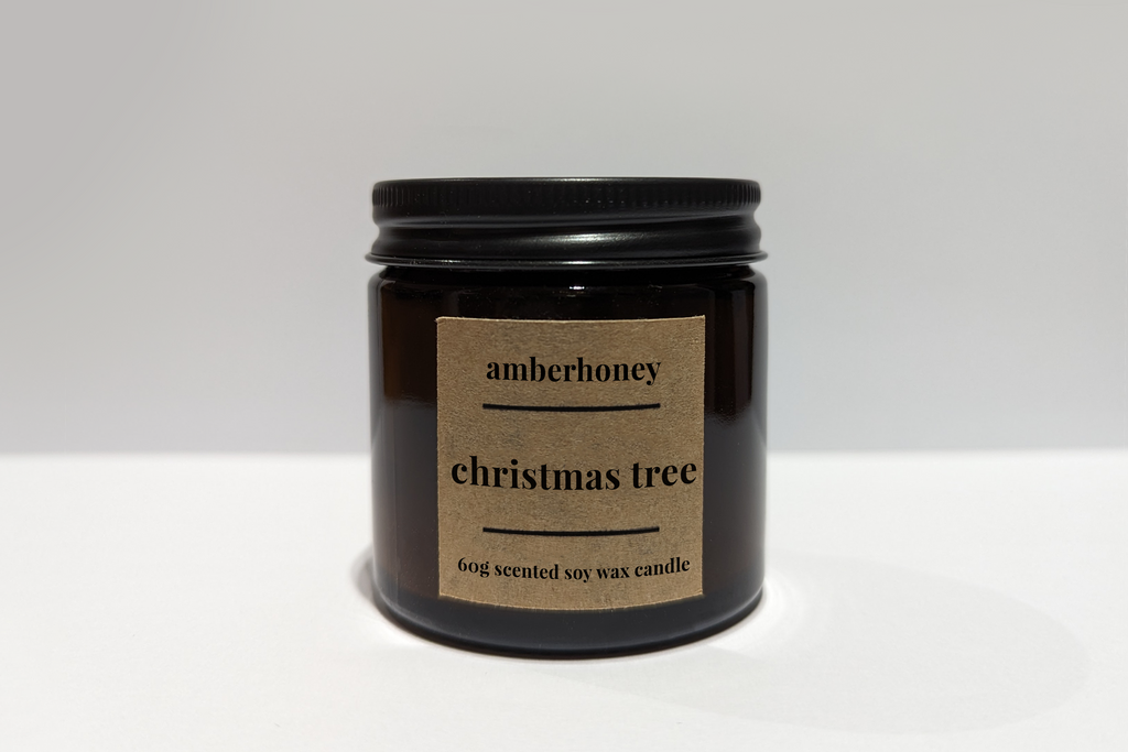 christmas tree soy wax travel candle