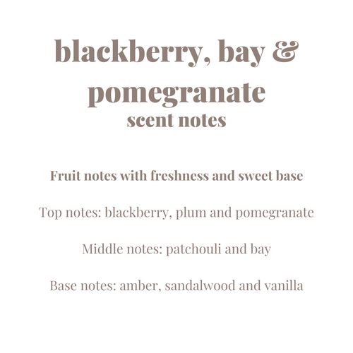 blackberry, bay & pomegranate soy wax travel candle