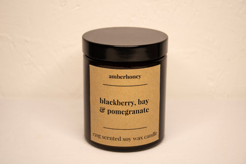 150g blackberry, bay & pomegranate soy wax candle