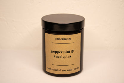 150g peppermint & eucalyptus soy wax candle
