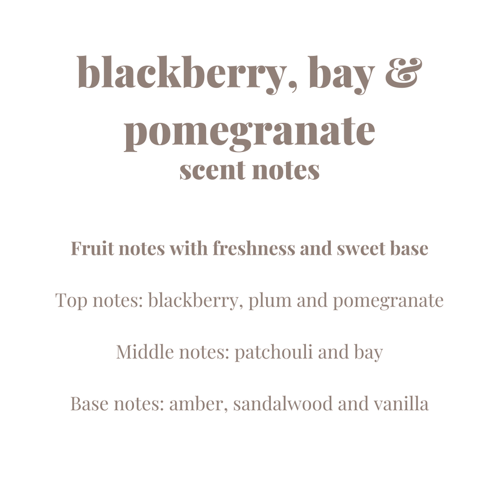150g blackberry, bay & pomegranate soy wax candle