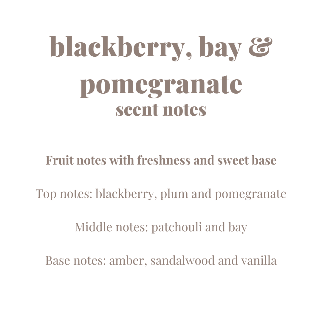 150g blackberry, bay & pomegranate soy wax candle