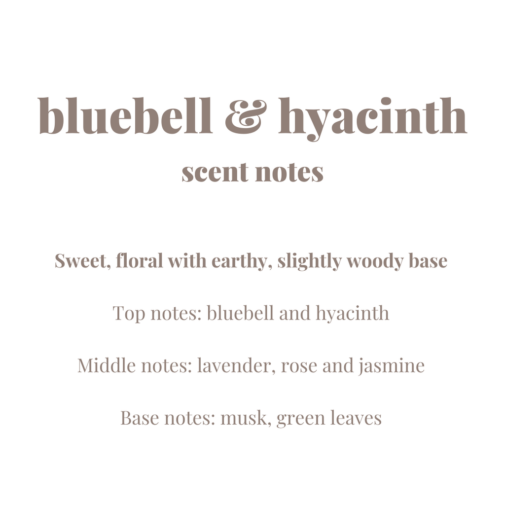 150g bluebell & hyacinth soy wax candle