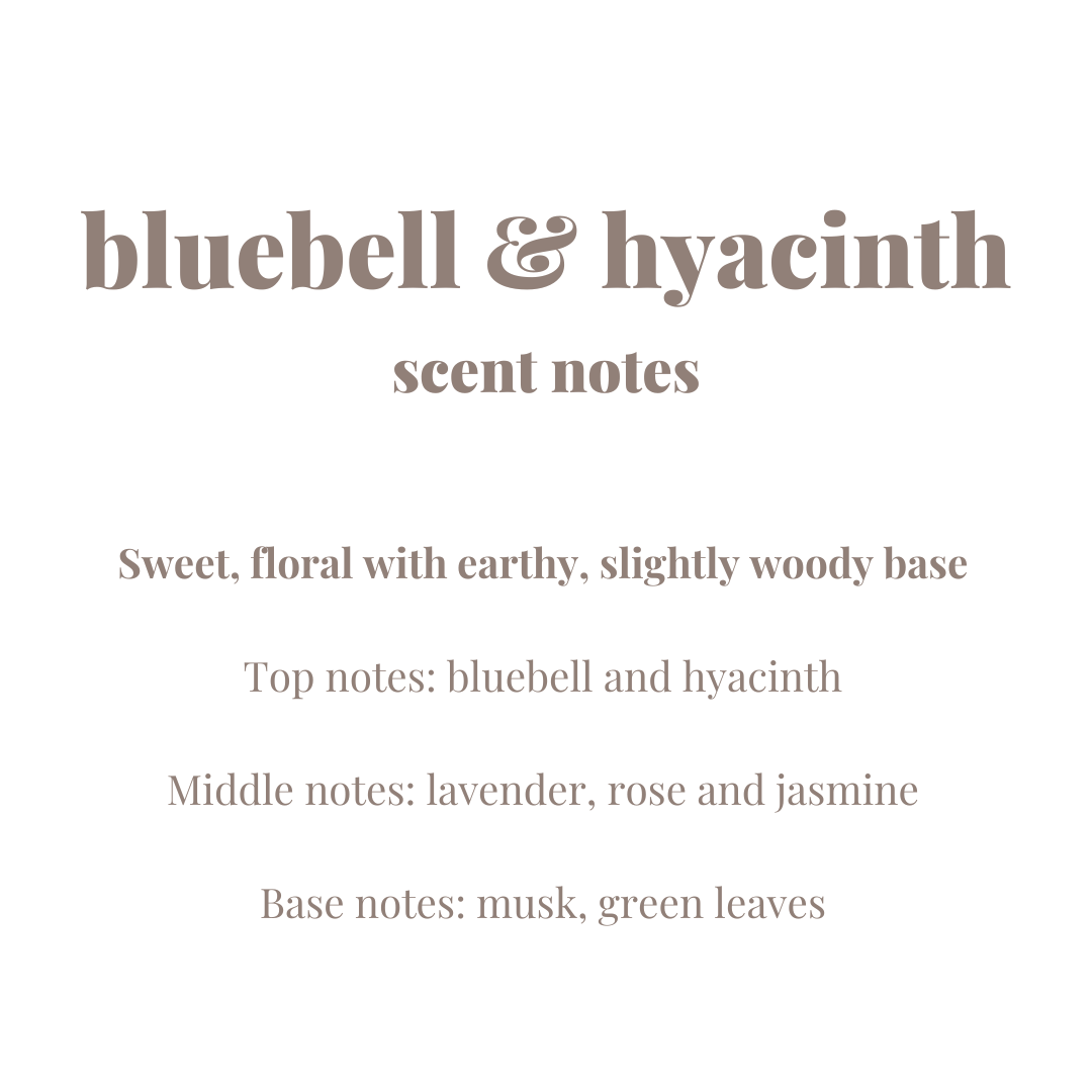 150g bluebell & hyacinth soy wax candle