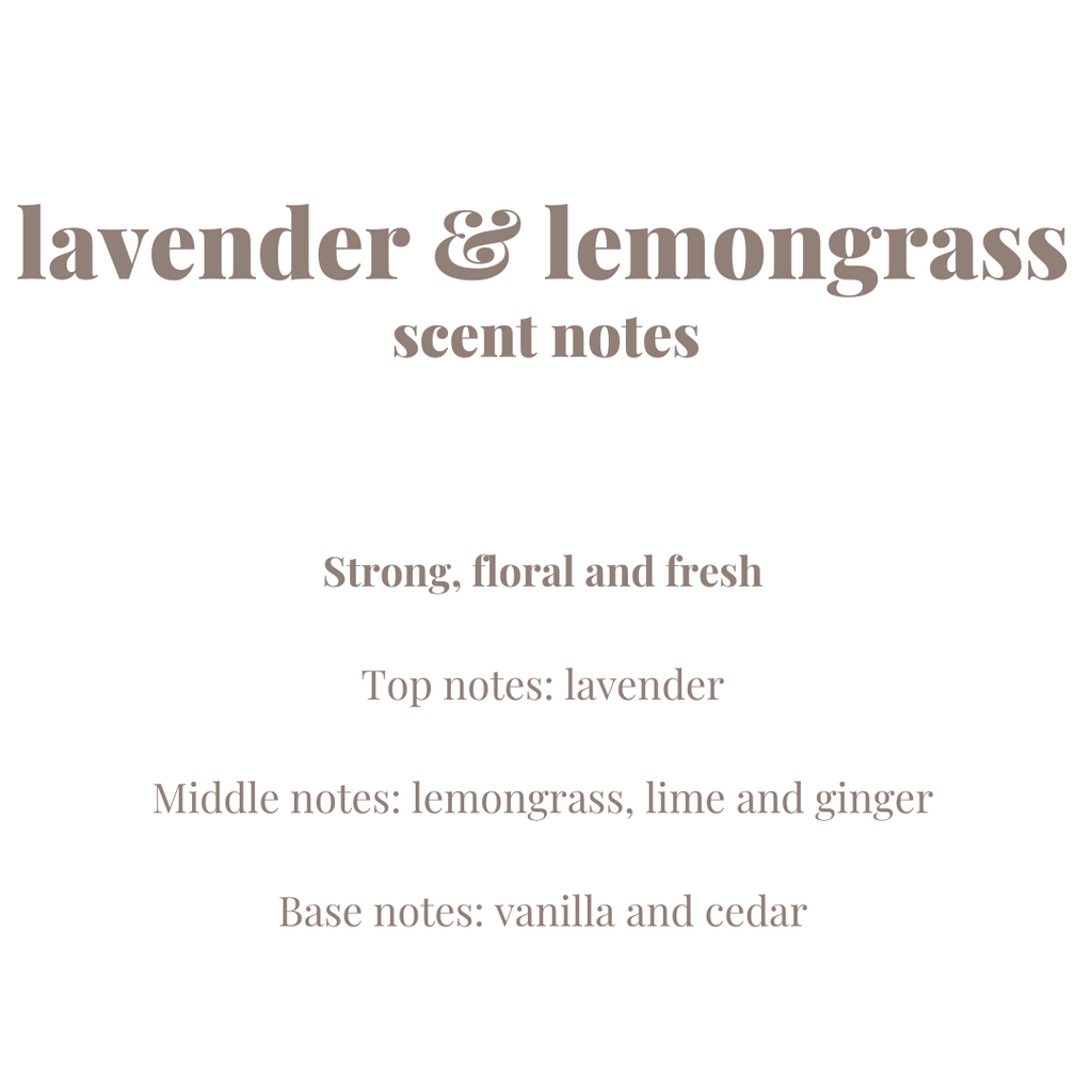 150g lavender & lemongrass soy wax candle