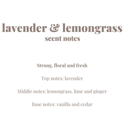150g lavender & lemongrass soy wax candle